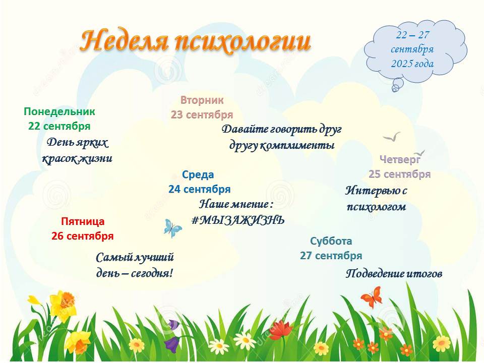 График Недели психологии